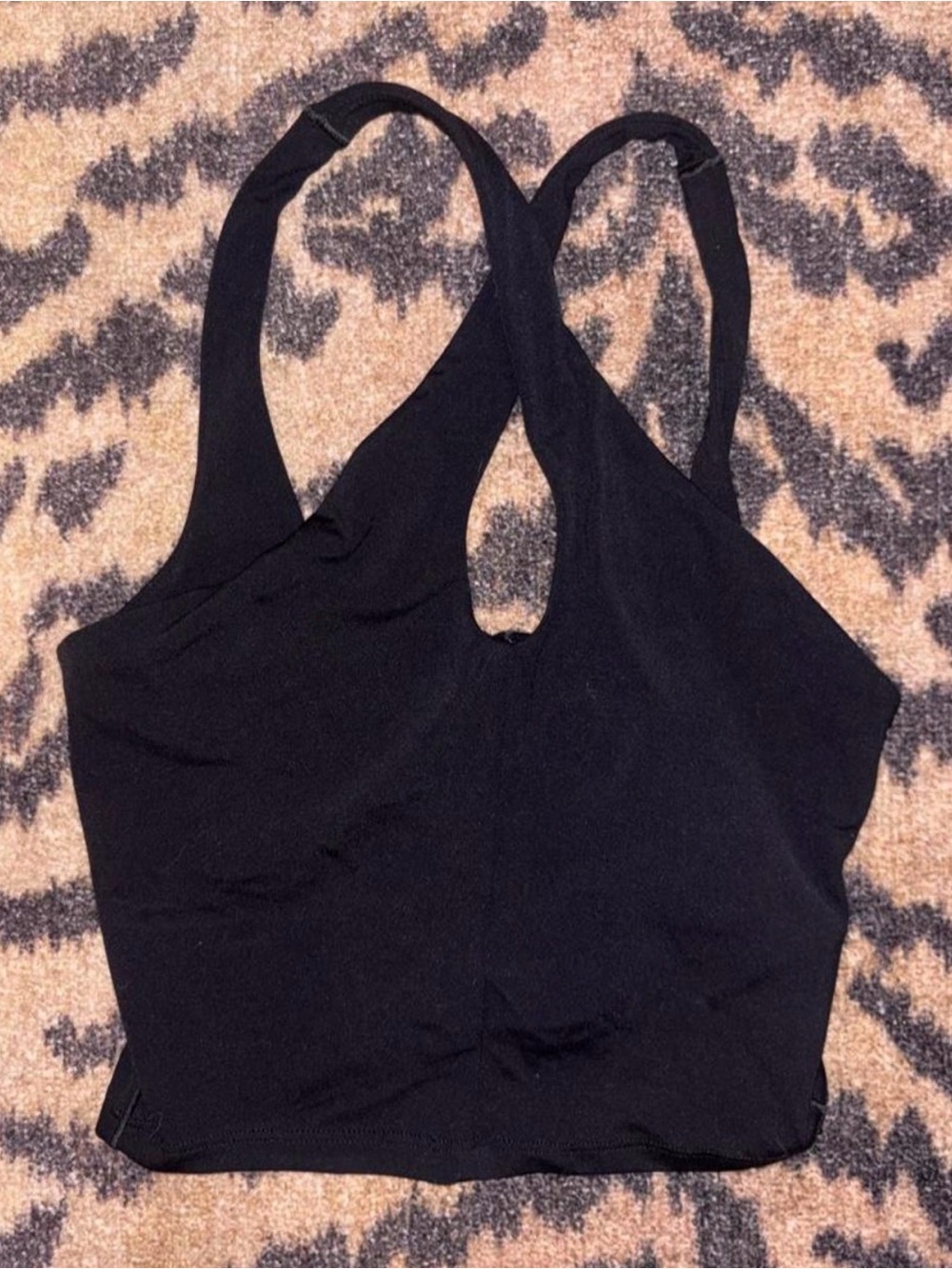 American Eagle Outfitters Black Racerback Sports Bra Crop